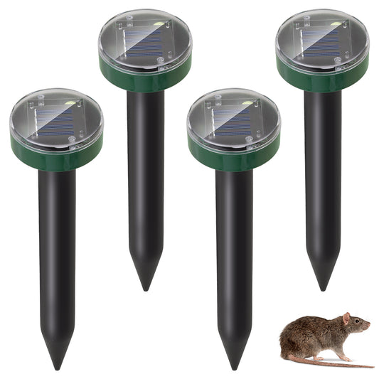 4 Stück Solar Maulwurfschreck Wühlmausschreck Maulwurf Maulwurffalle
