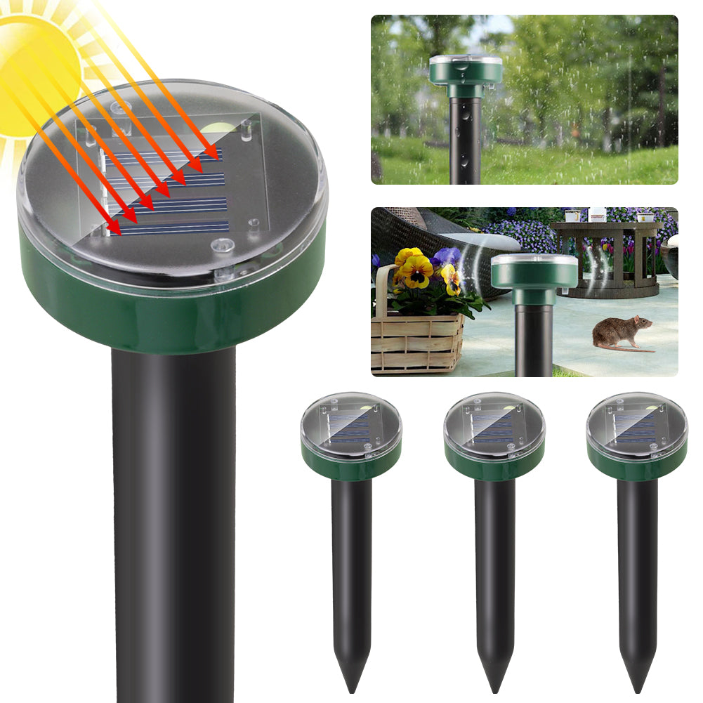 4 Stück Solar Maulwurfschreck Wühlmausschreck Maulwurf Maulwurffalle