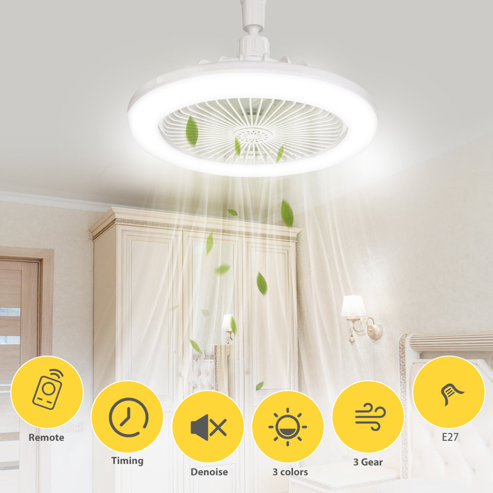 LED Deckenventilator mit Beleuchtung Fernbedienung Deckenlampe