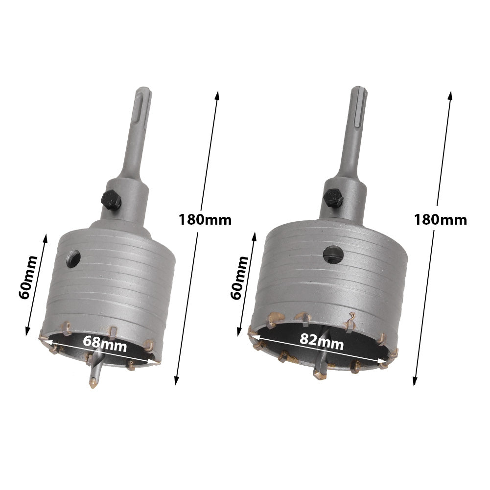 Bohrkrone Dosenbohrer 68mm 82mm SDS Plus Dosensenker Komplettset