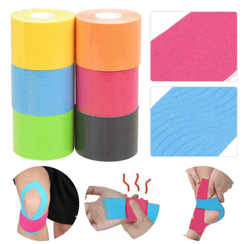 6 Rollen Elastisches Kinesiologie Tape Sport Kinesiology Physiotape Tapes