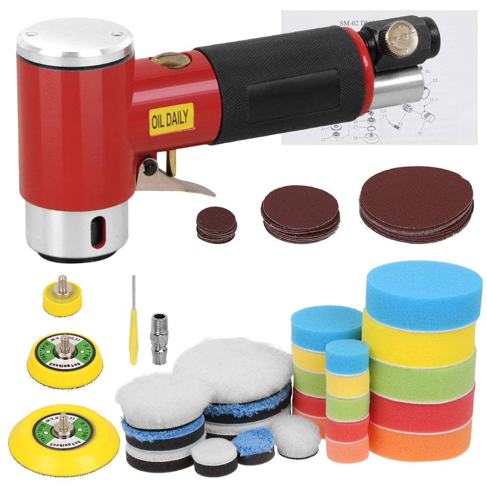 Mini Exzenterschleifer Druckluft Schelifer Mahlen Auto Poliermaschine