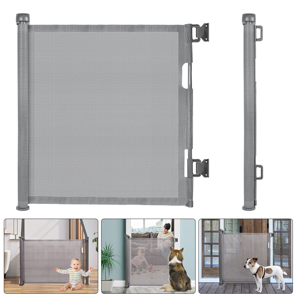 Treppenschutzrollo Absperrgitter Ausziehbar Treppe 0-180cm Türschutzgitter Baby