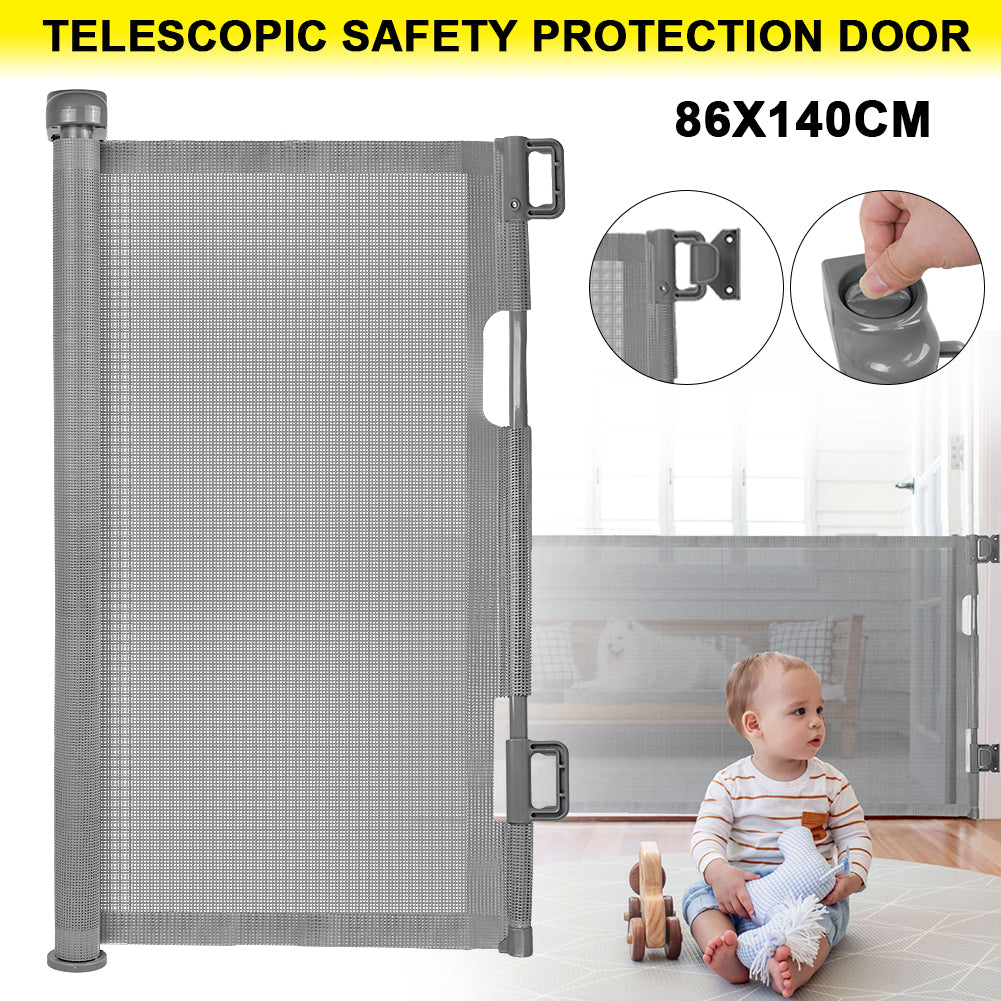 Treppenschutzrollo Absperrgitter Ausziehbar Treppe 0-180cm Türschutzgitter Baby