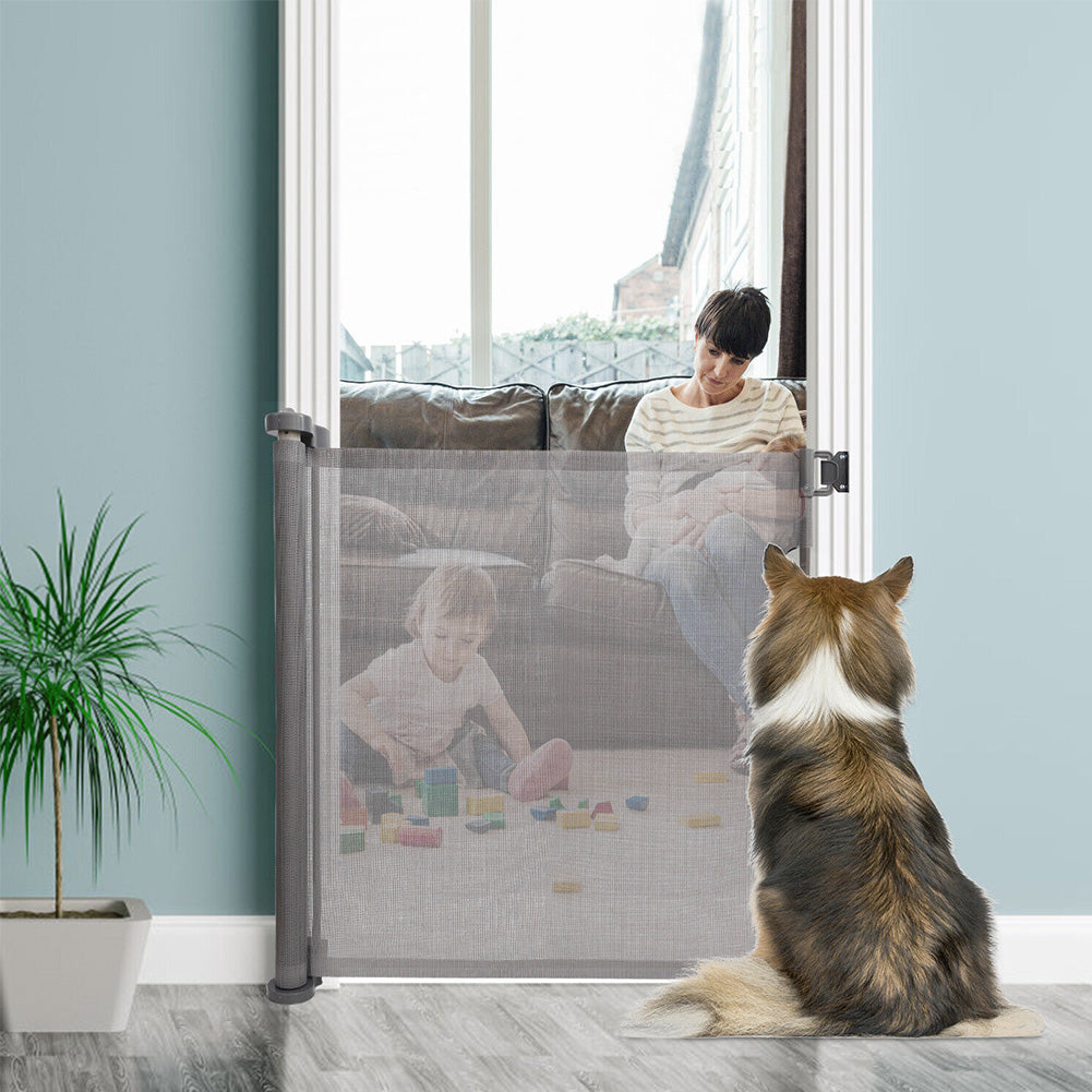 Treppenschutzrollo Absperrgitter Ausziehbar Treppe 0-180cm Türschutzgitter Baby