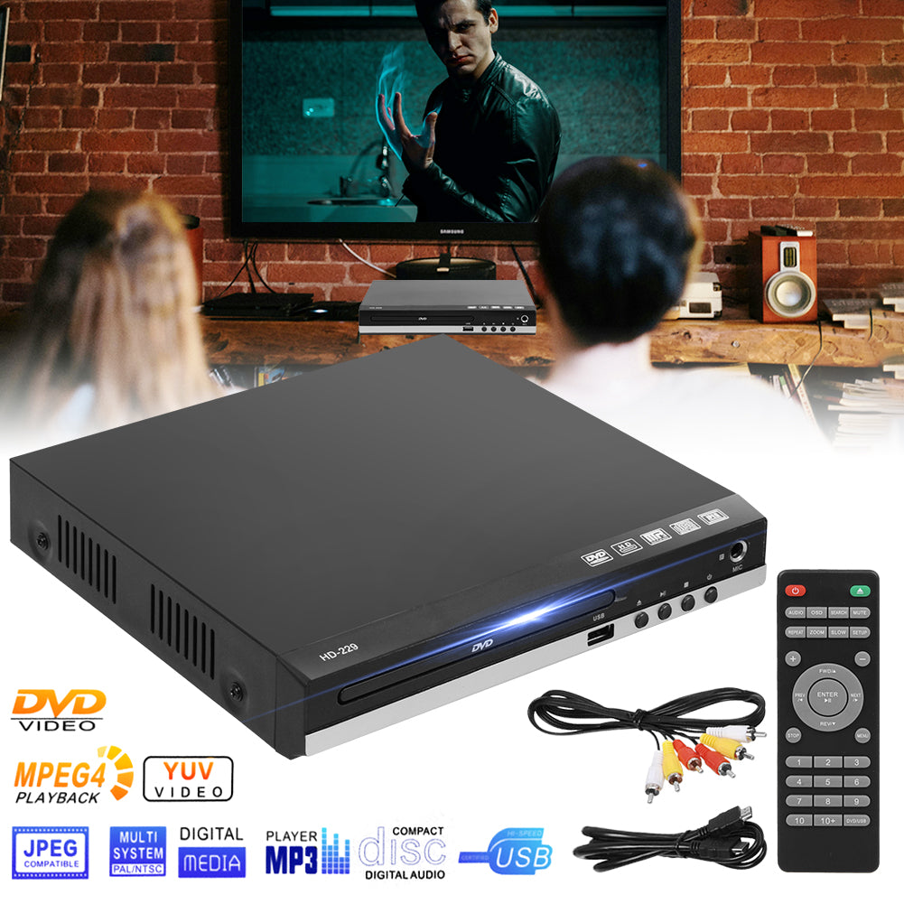 CD DVD UHD Spieler mit HDMI USB AV Anschluss Mit Fernbedienung