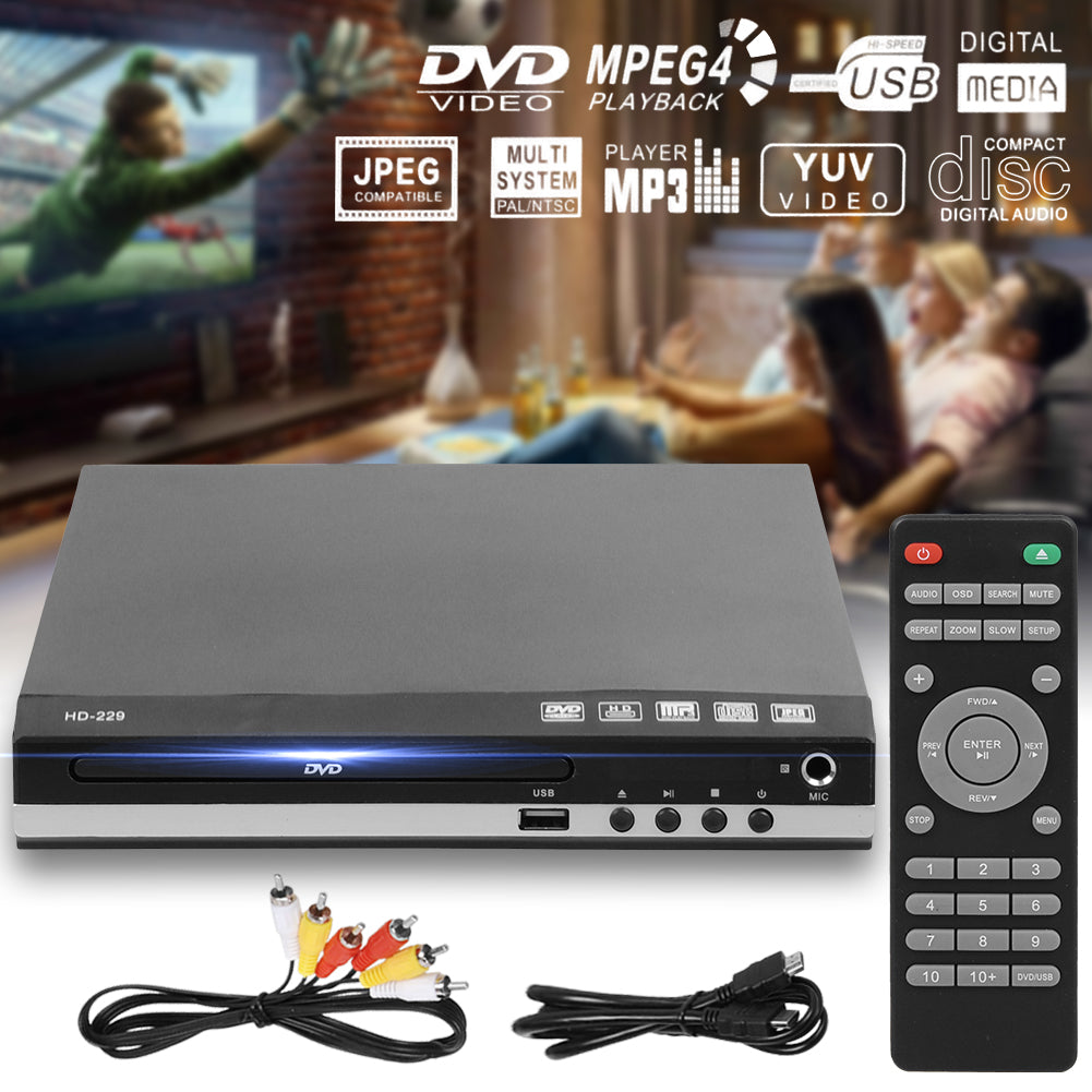 CD DVD UHD Spieler mit HDMI USB AV Anschluss Mit Fernbedienung