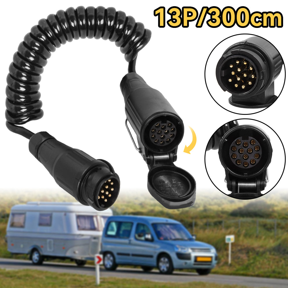 Spiralkabel Anhänger Verlängerungskabel 13 polig