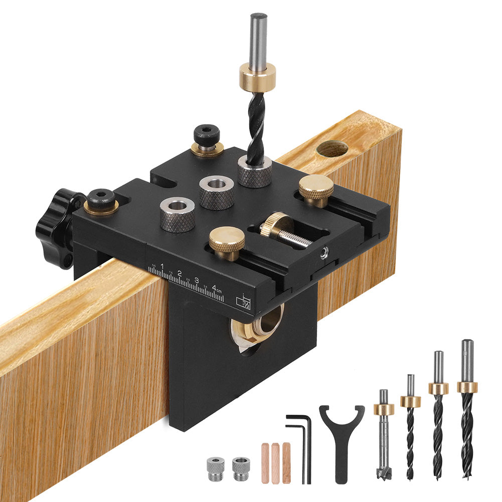 3 in 1 Holzbearbeitung Dübellehre Bohrschablone Bohrlehre