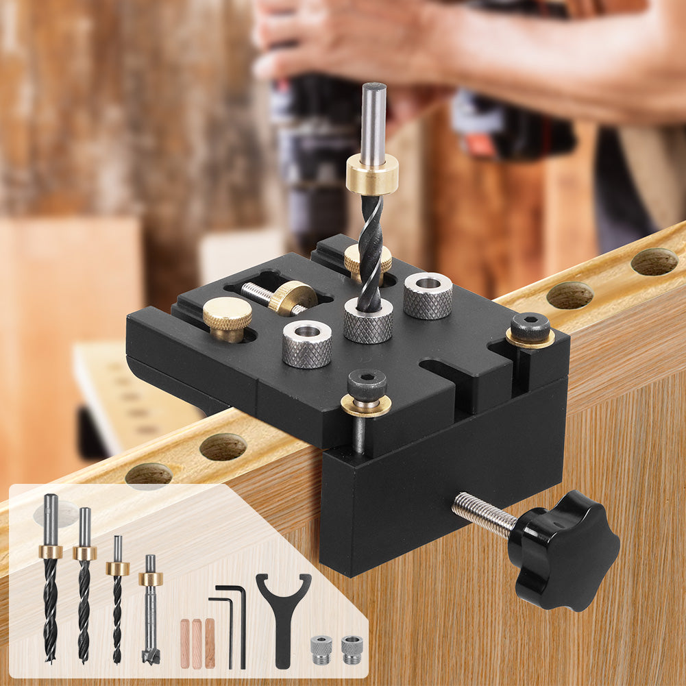 3 in 1 Holzbearbeitung Dübellehre Bohrschablone Bohrlehre