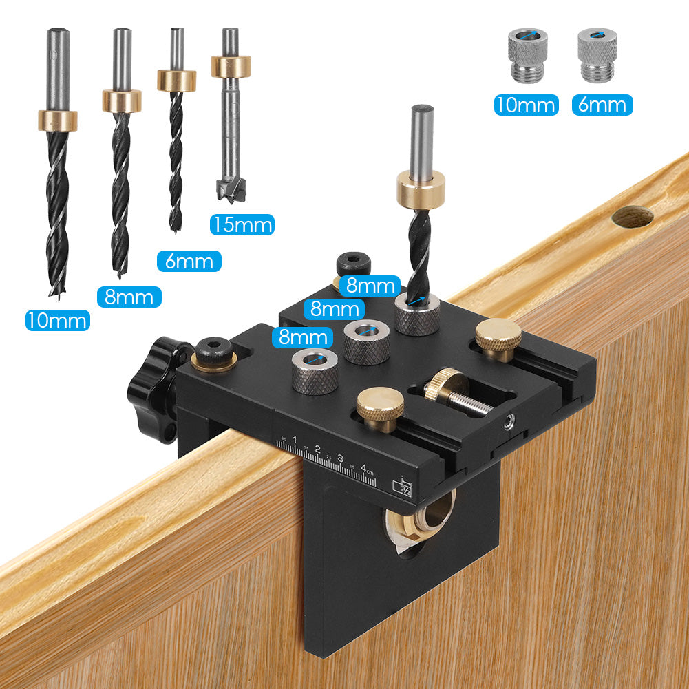 3 in 1 Holzbearbeitung Dübellehre Bohrschablone Bohrlehre