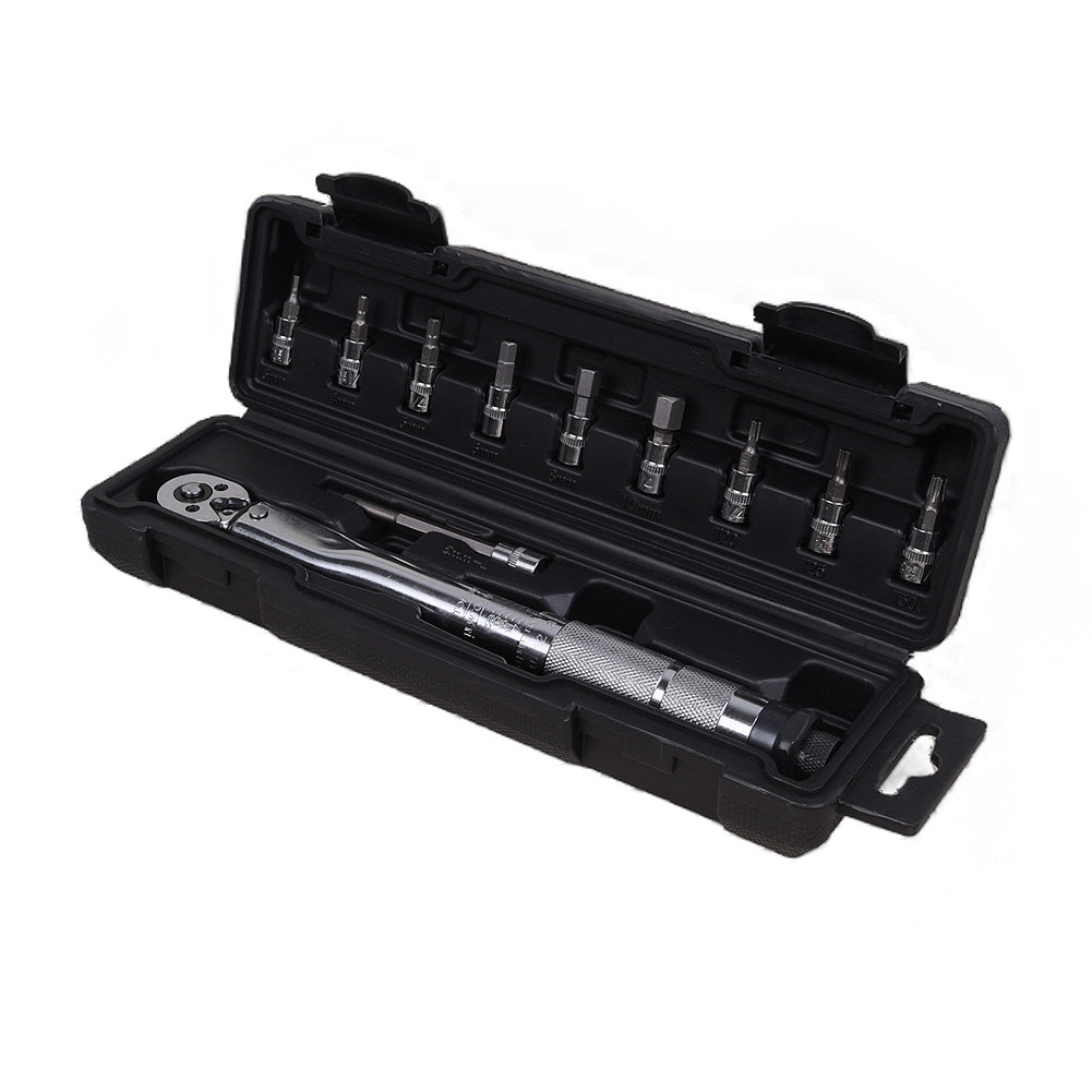 Drehmomentschlüssel 1/4" 5-25 Nm Ratsche Drehmoment Werkzeug Stecknüsse Fahrrad