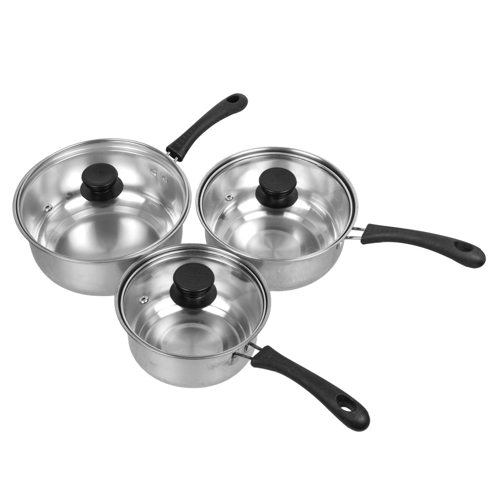 Kochtopf-Set Edelstahl 6tlg Kochgeschirr Outdoor Töpfe Induktion