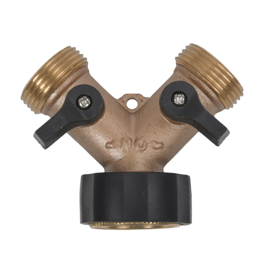 Y-Verteiler mit Absperrhähnen für 3/4" 2Wege Wasserhahn Verteiler