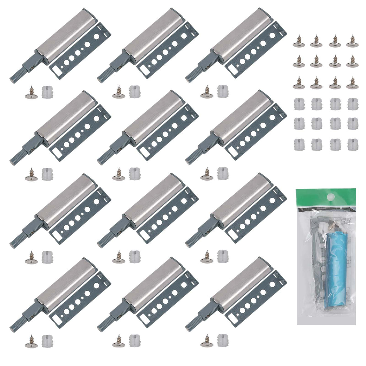 12x Türdämpfer Schublade Schrank Tür-Puffer Dämpfer Druckverschluss