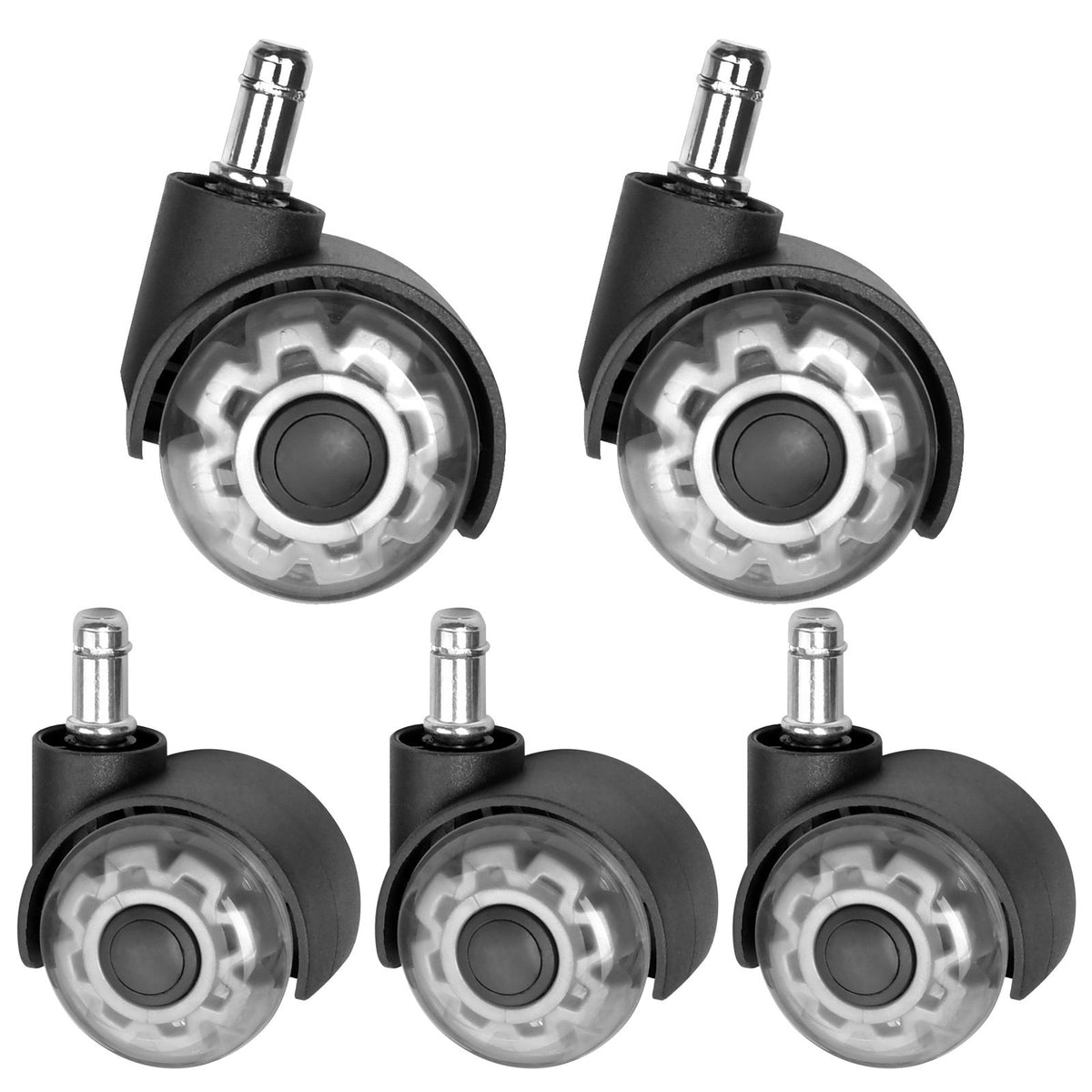 5 Stück BürostuhlRollen Hartbodenrollen 11mm x 22mm Stuhlrollen