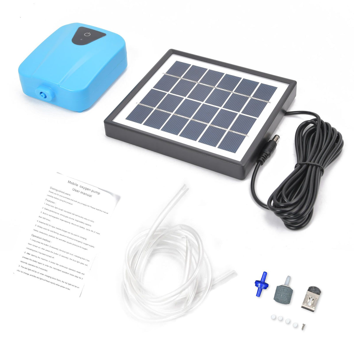 Solar Teich Sauerstoff Pumpe Luftpumpe Aquarium Wasser Oxygenator