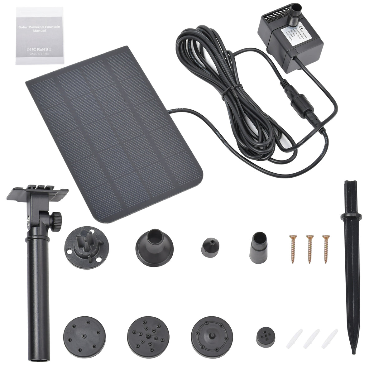 SolarPumpe Brunnen 2.5W Springbrunnen Pumpenset Garten