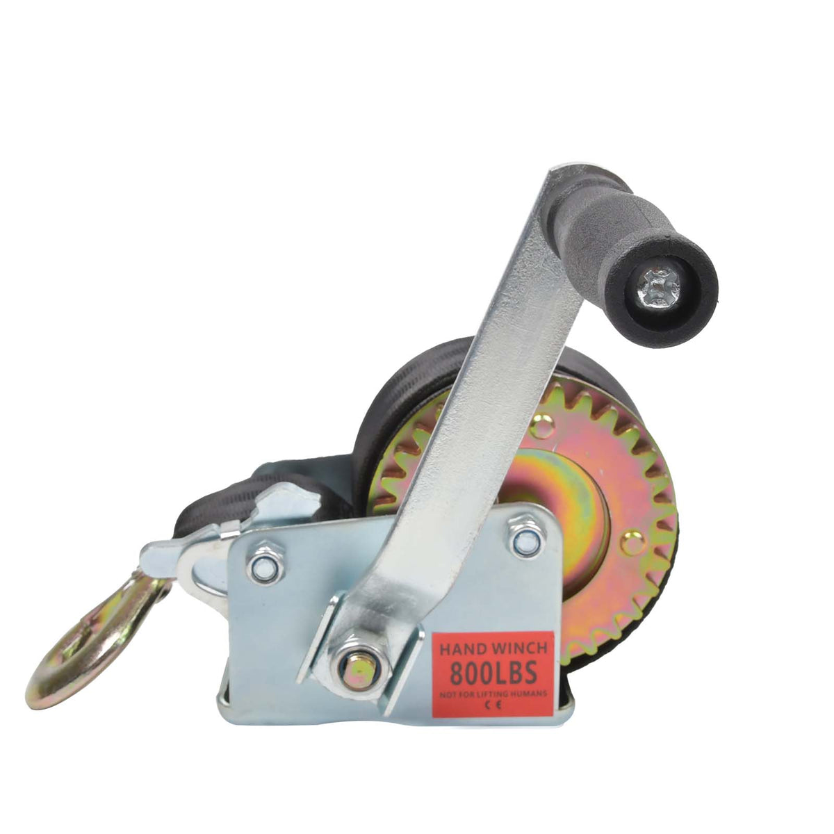 Profi Seilwinde Handwinde mit Gurtband 800LBS 6 Meter