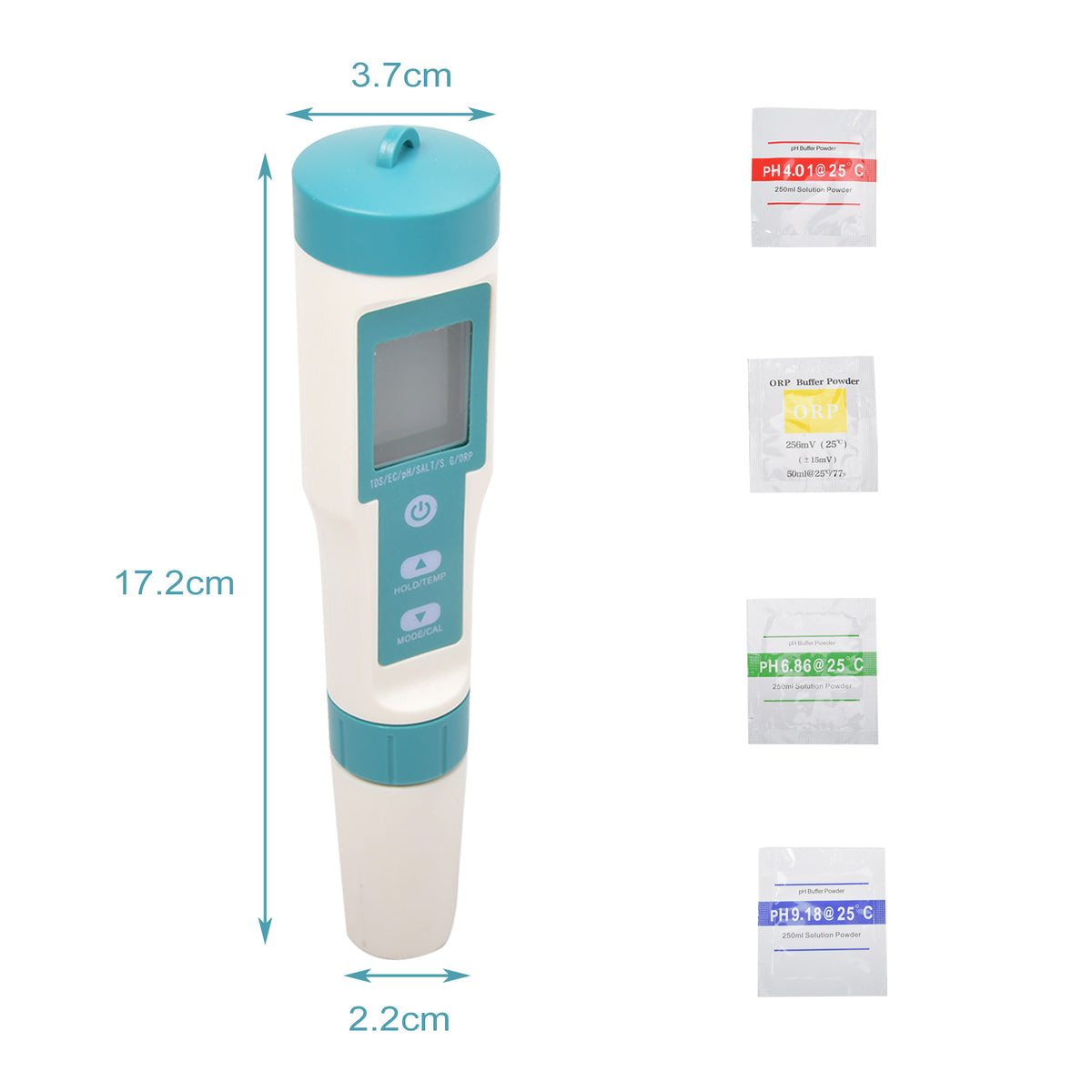 7 in 1 Messgerät PH/ORP/EC/TEMP/SALT/S.G/TDS Wasseertester Prüfer