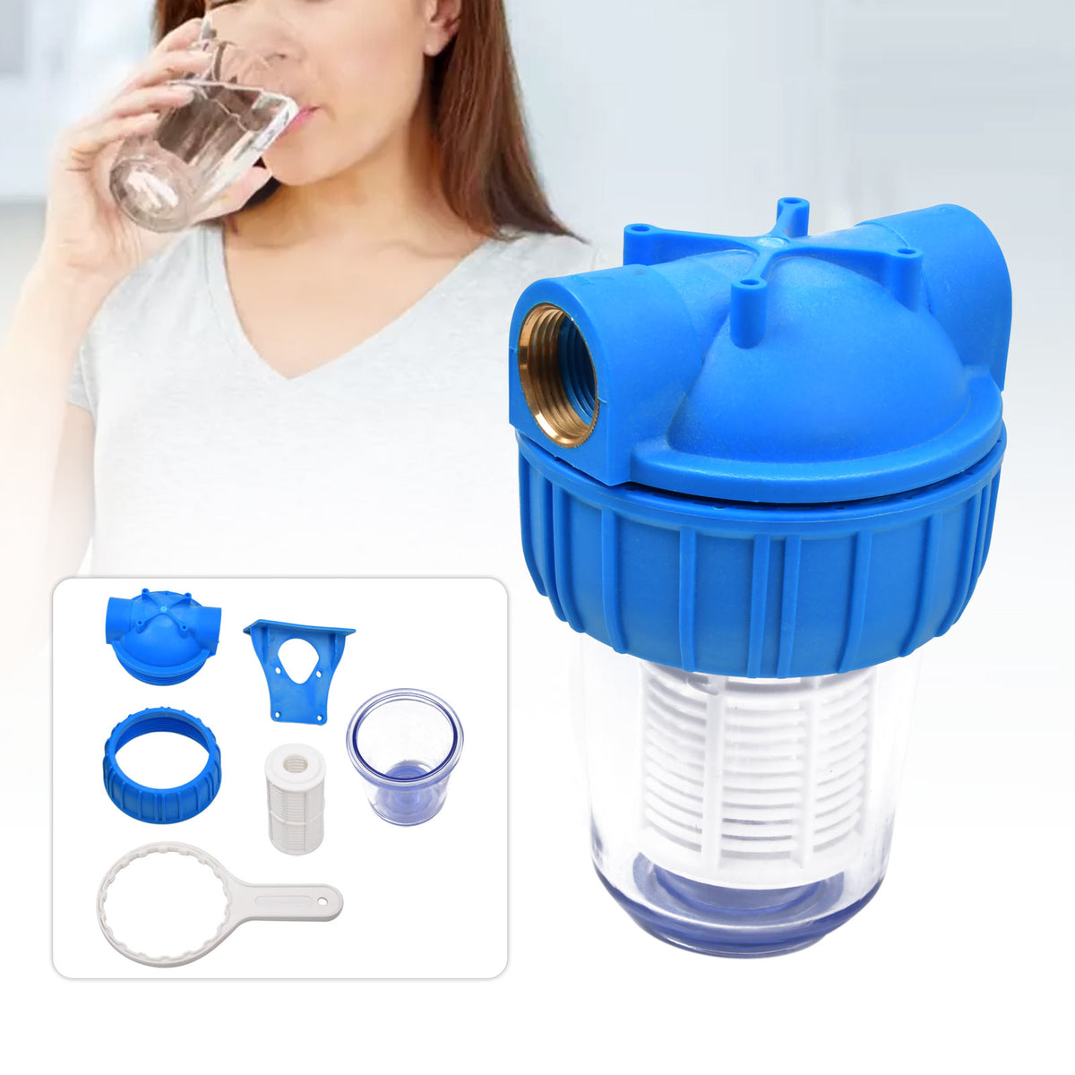 Wasserfilter 5 Zoll Pumpenvorfilter Einsätze Filtertassenschlüssel