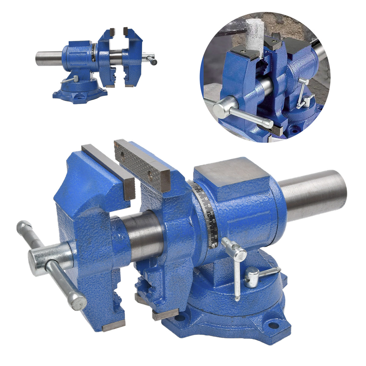 Profi Schraubstock drehbar 100mm Spannweite -,zwei Achsen Rotation 360°
