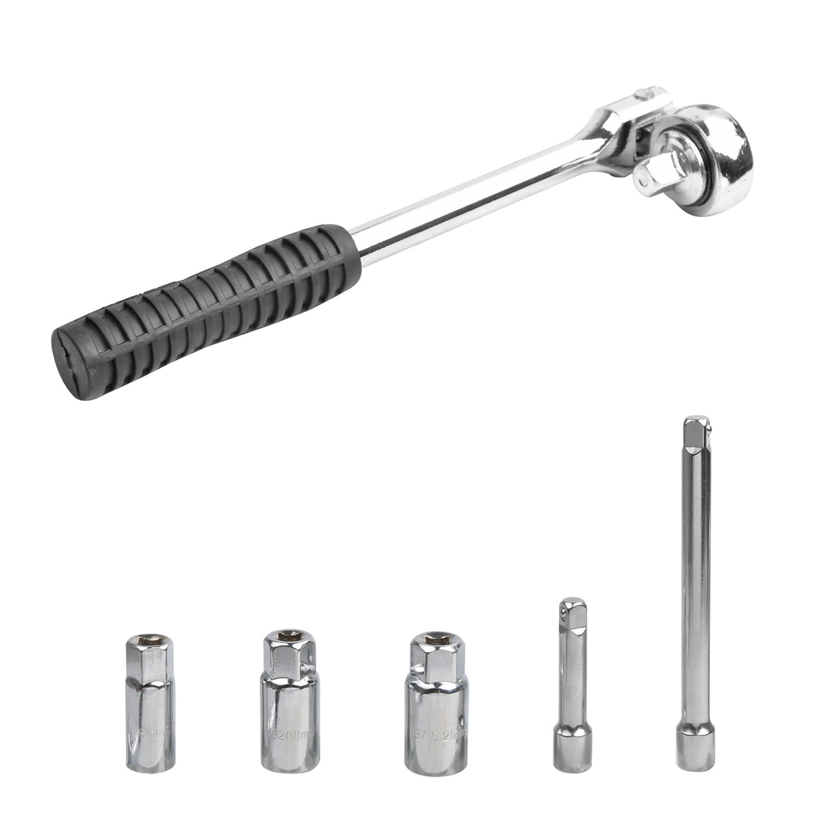 ZÜNDKERZENSCHLÜSSEL ZÜNDKERZEN-SET 16-18-21 mm 6-KANT 3/8 mit RATSCHE