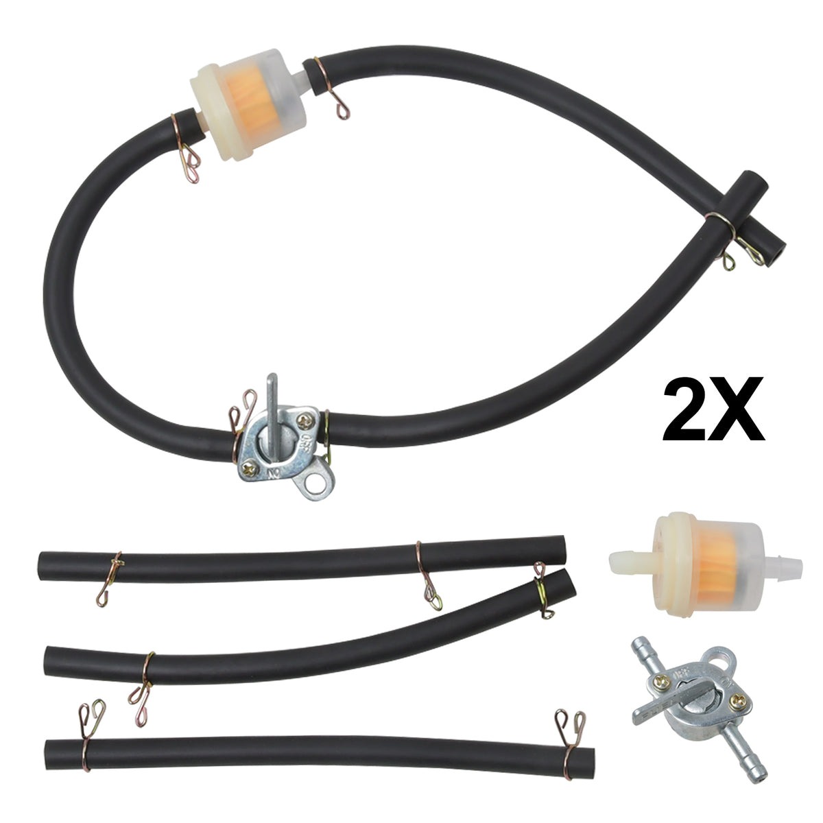 Benzinfilter mit Schlauch Kraftstoffhahn Filter Fuel Line Snap