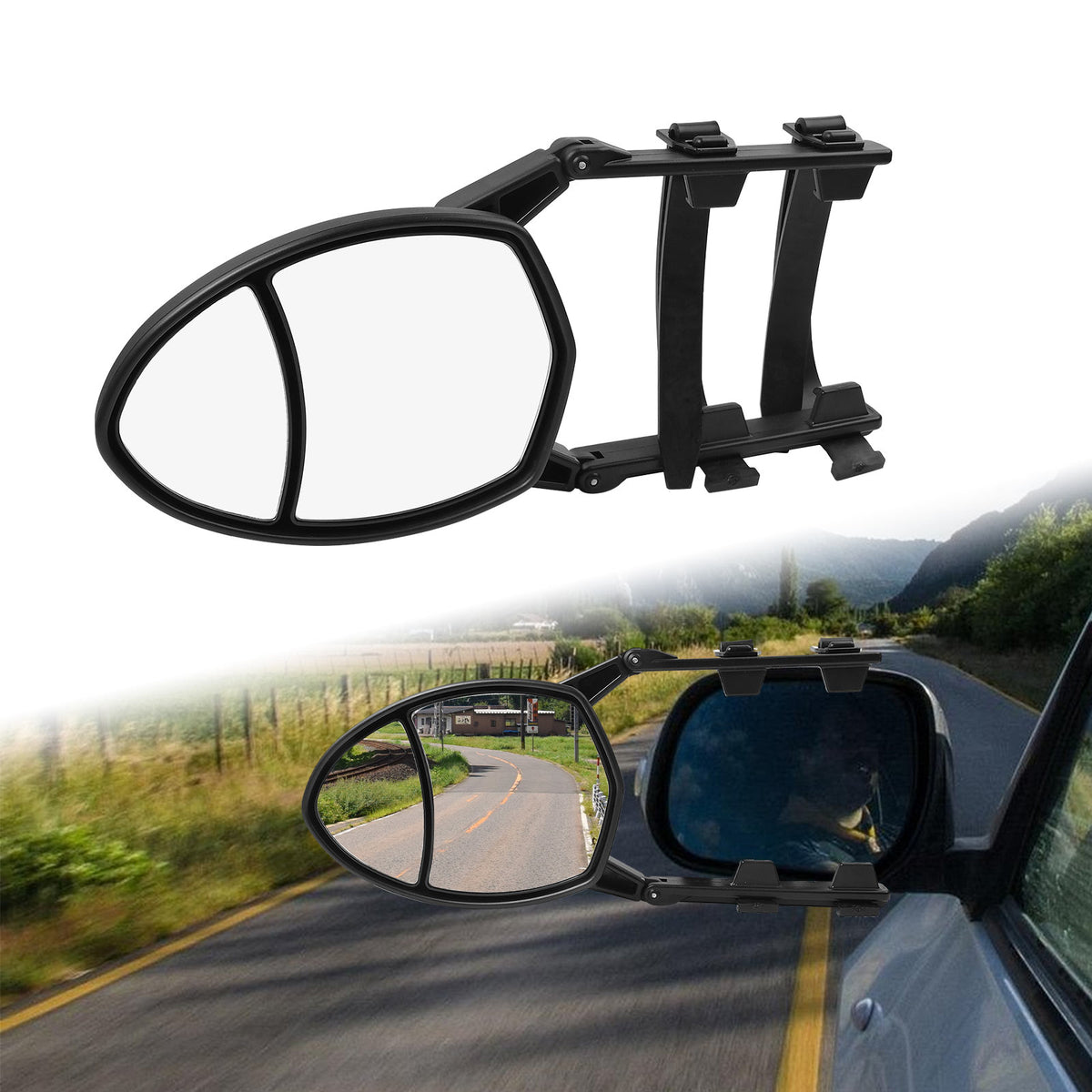 Dual-View-Aufsatzspiegel Caravanspiegel Wohnwagenspiegel
