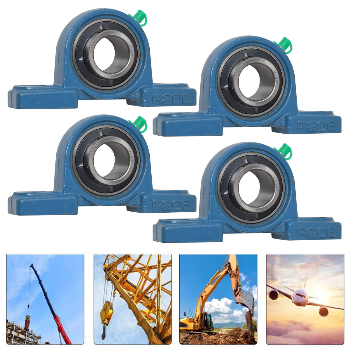 4 Stück UCP 206 für 30 mm Welle, Stehlager, Gehäuselager, Lagerbock