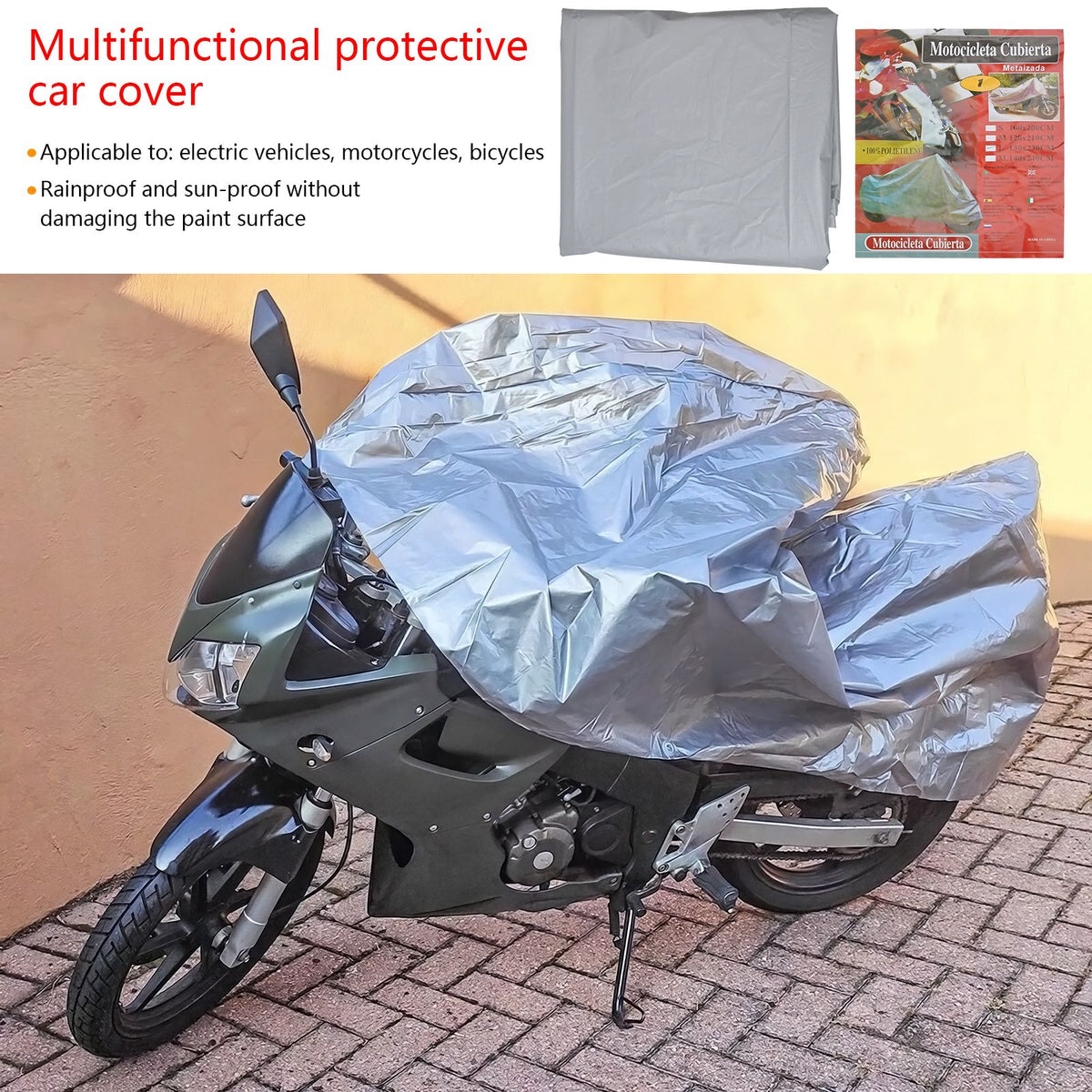 Wasserdicht Motorrad Abdeckung Motorradgarage Motorradplane Abdeckplane