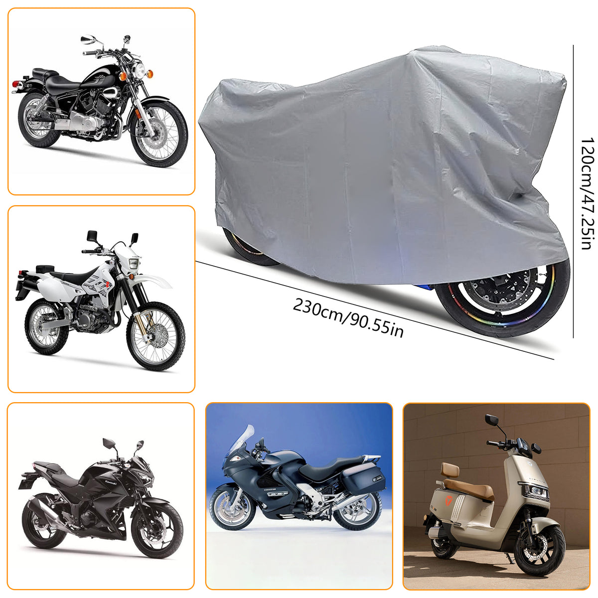 Wasserdicht Motorrad Abdeckung Motorradgarage Motorradplane Abdeckplane