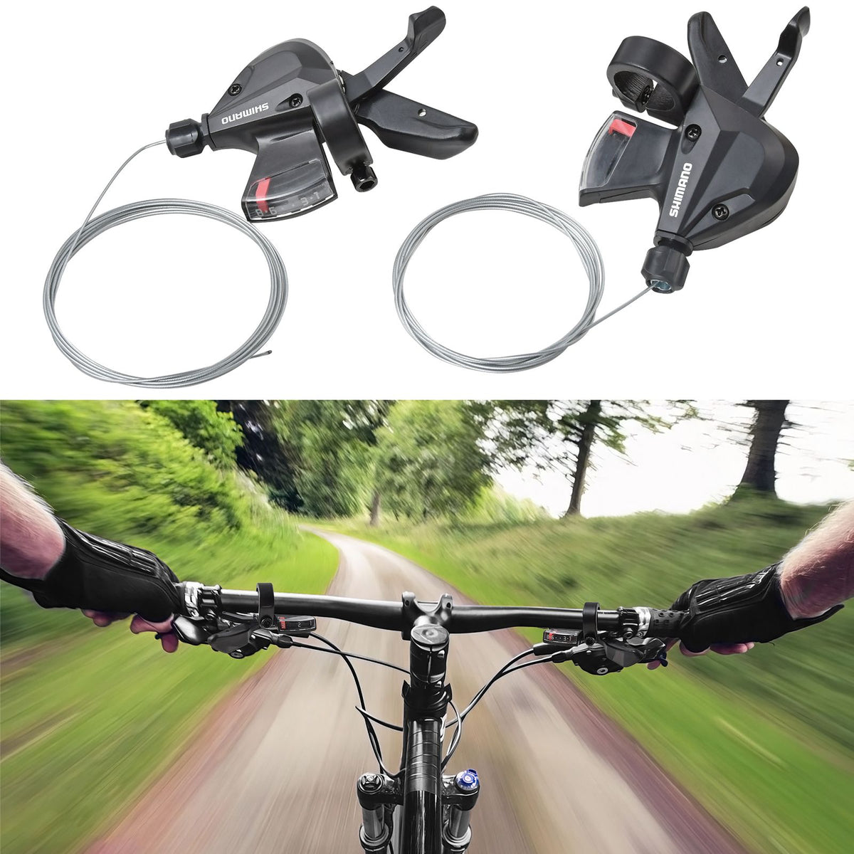 2x Fahrrad Schalthebel Altus MTB SL-M 310 für Shimano 3x8-fach