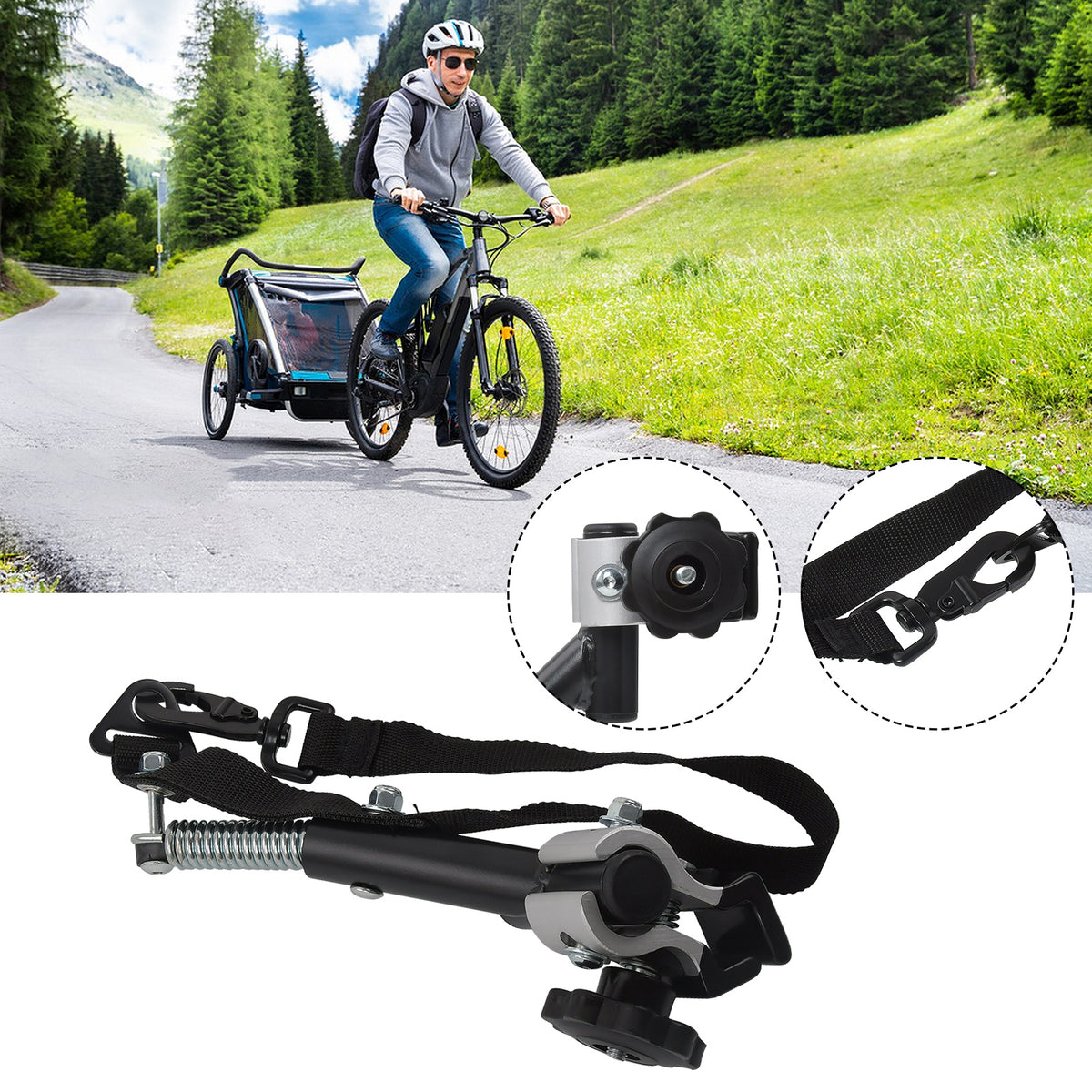 Universal Fahrrad Anhängerkupplung für Fahrradanhänger Kupplung Adapter
