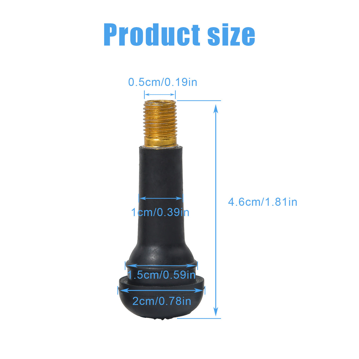 100x Gummiventile TR414 Reifenventile Felgenventile Snap-In