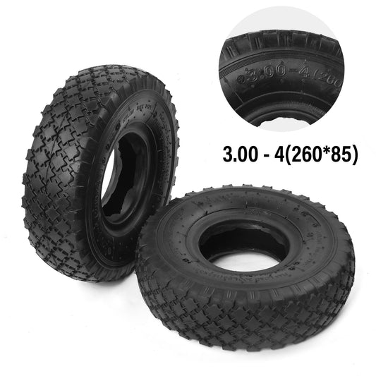 2x Reifenmantel 3.00-4/3.50-4 Zoll 2PR Luftrad für Sackkarre 260x85