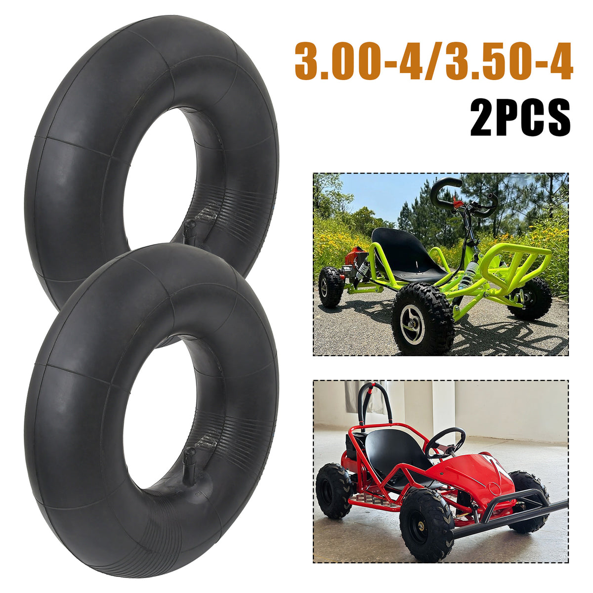 2x Schlauch 3.00-4/3.50-4  Gummi Ersatzschlauch Sackkarre