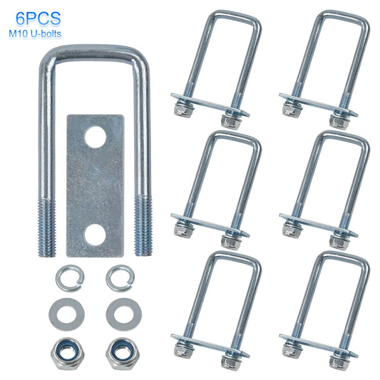 6 Stück Set Zurrbügel 60 x 110mm M10 mit Gegenplatte