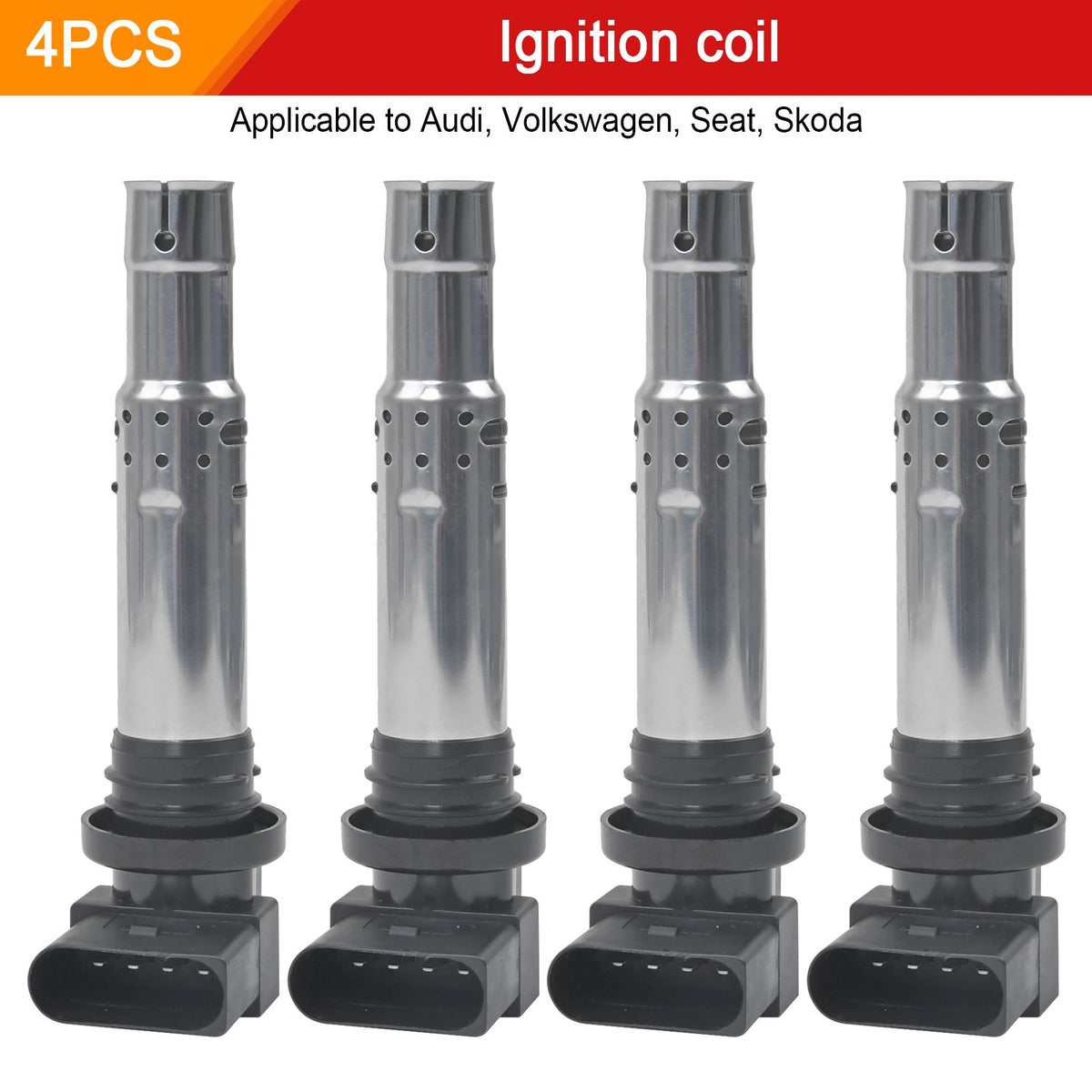 4X Zündspule für Audi A3 1.4 1.6 Seat Ibiza Skoda Fabia VW Golf 5 6