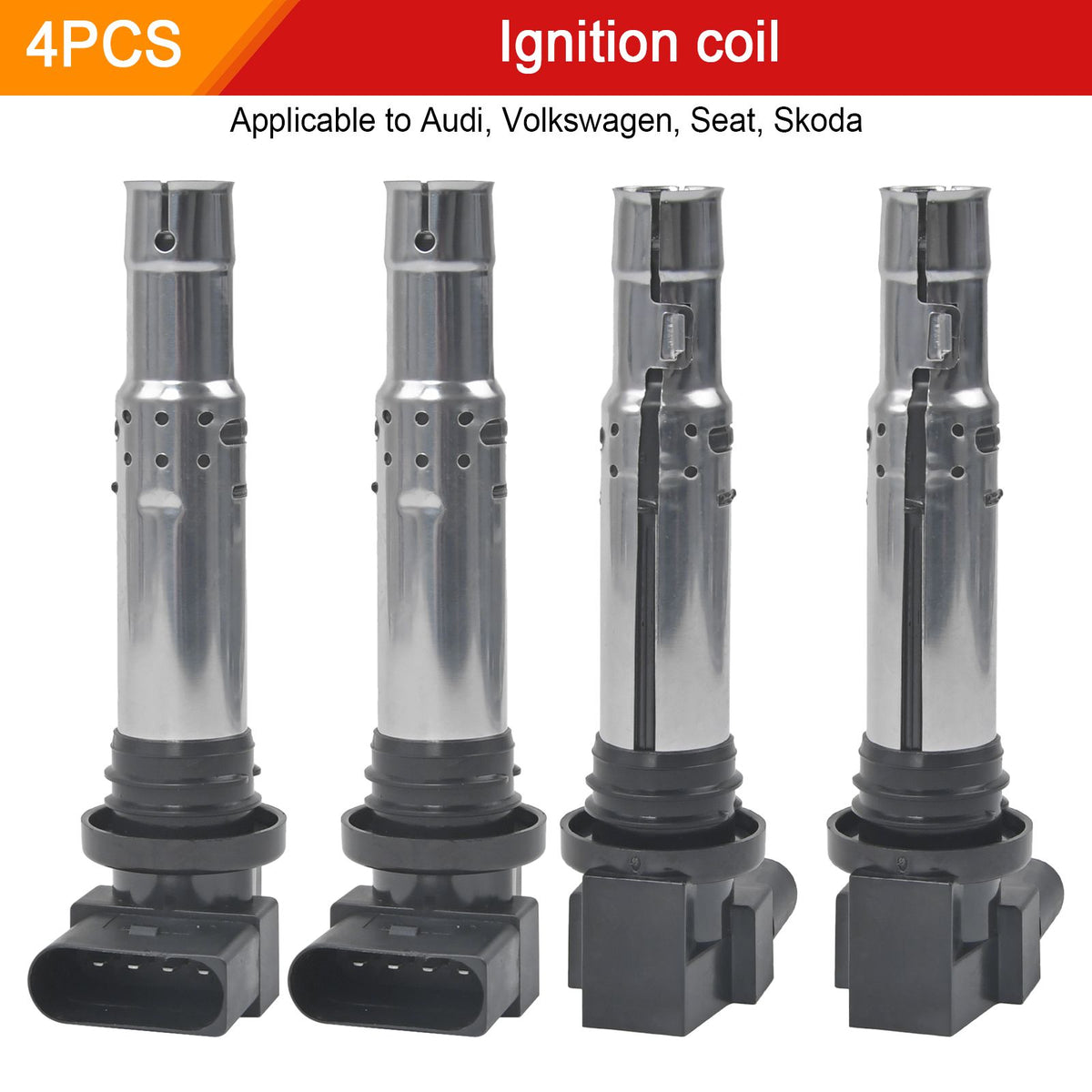 4X Zündspule für Audi A3 1.4 1.6 Seat Ibiza Skoda Fabia VW Golf 5 6