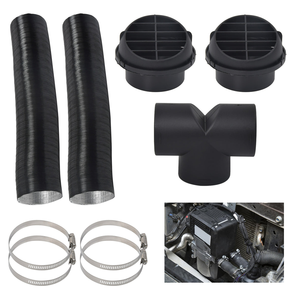 75MM Auto Standheizung Rohr Kanal Warmluft Auslass