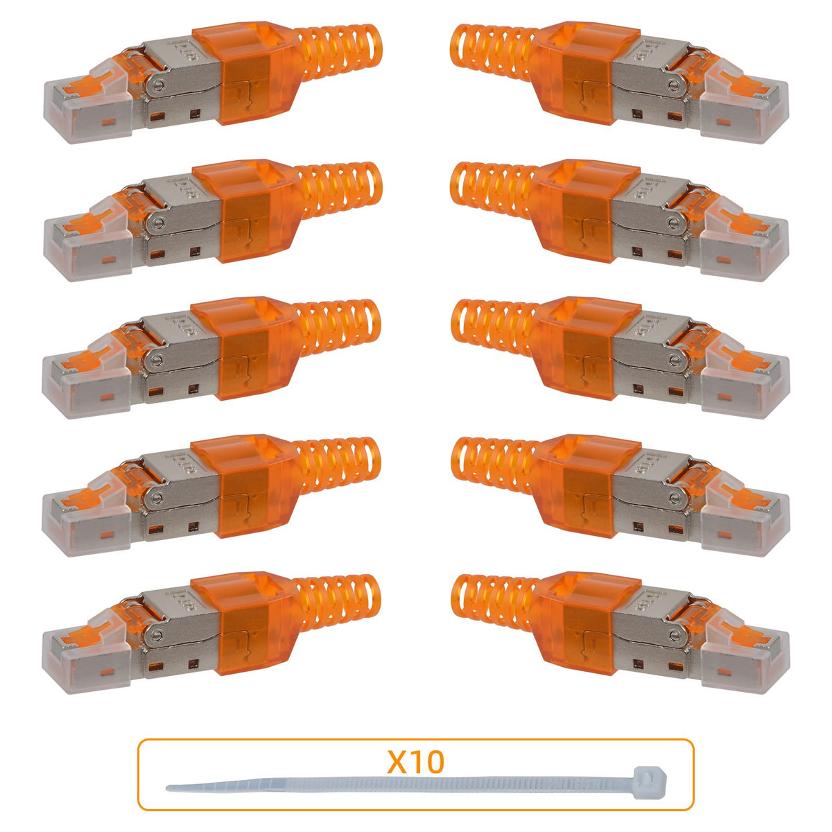 10x Netzwerkstecker CAT 7 Werkzeuglos RJ45 Netzwerk