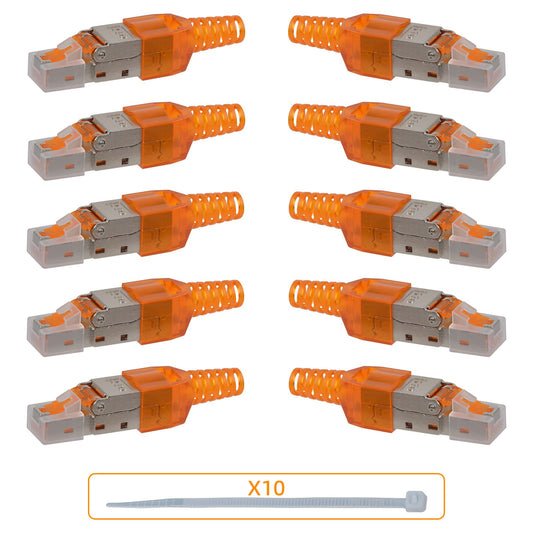 10x Netzwerkstecker CAT 7 Werkzeuglos RJ45 Netzwerk