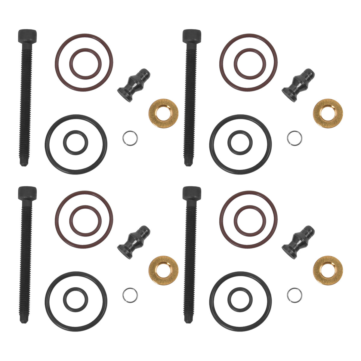 4x PUMPE-DÜSE-DICHTSATZ & DEHNSCHRAUBEN für VW AUDI 1.9 2.0 TDI