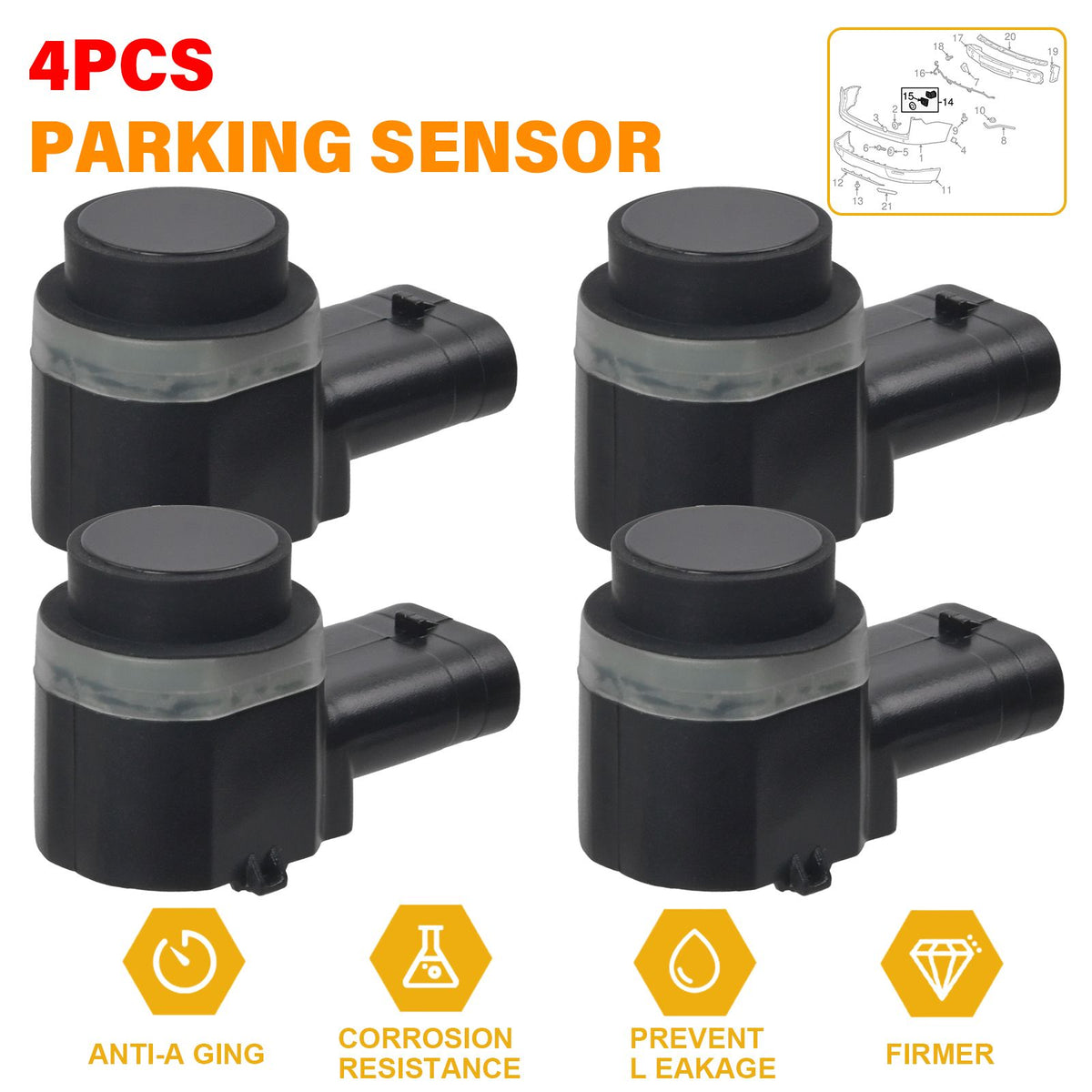 4PCS PDC Parksensor Sensor Einparkhilfe für Audi VW