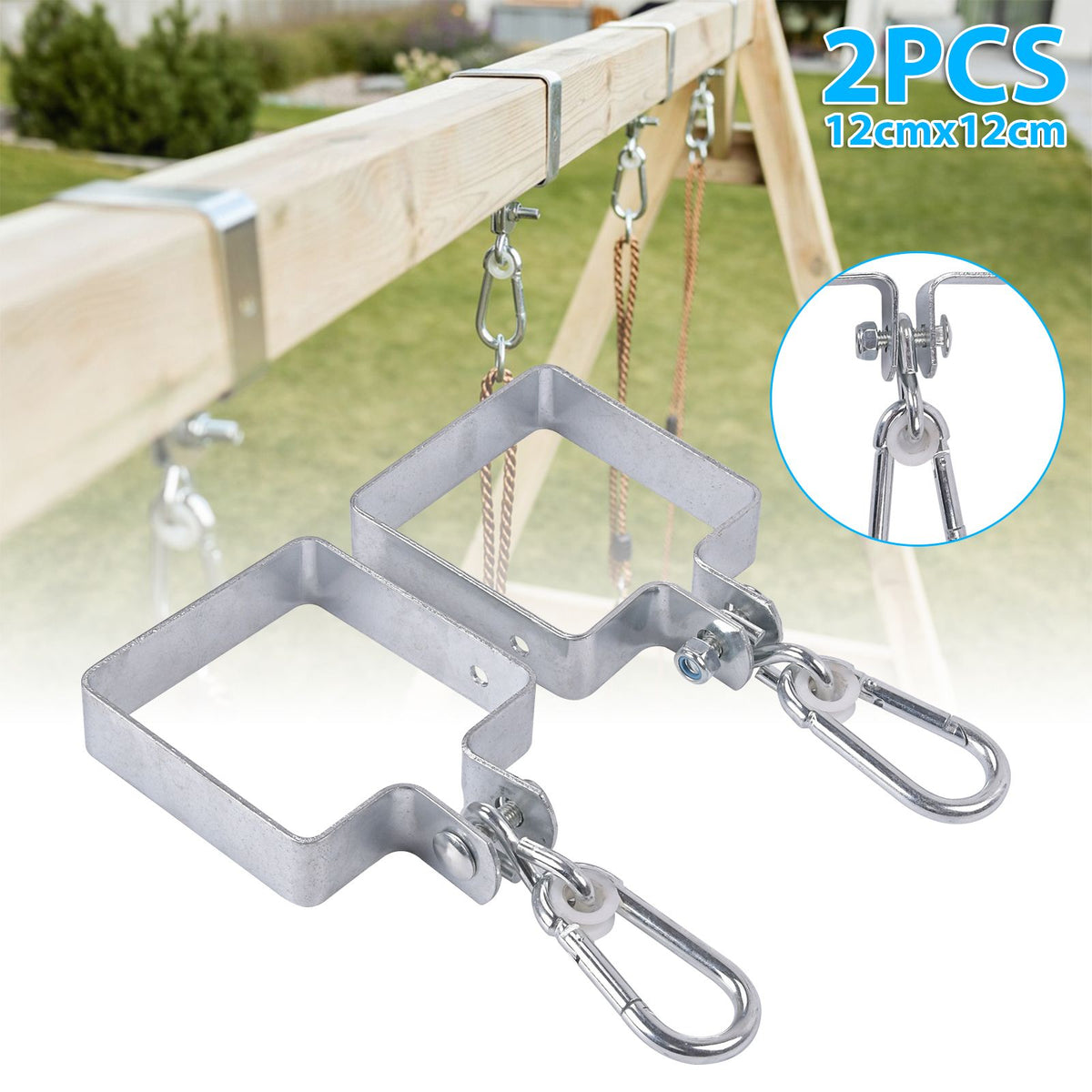 SWING HOOKS HANGERS (PAIR) galvanised steel