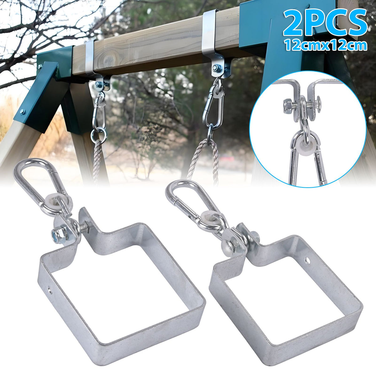 SWING HOOKS HANGERS (PAIR) galvanised steel