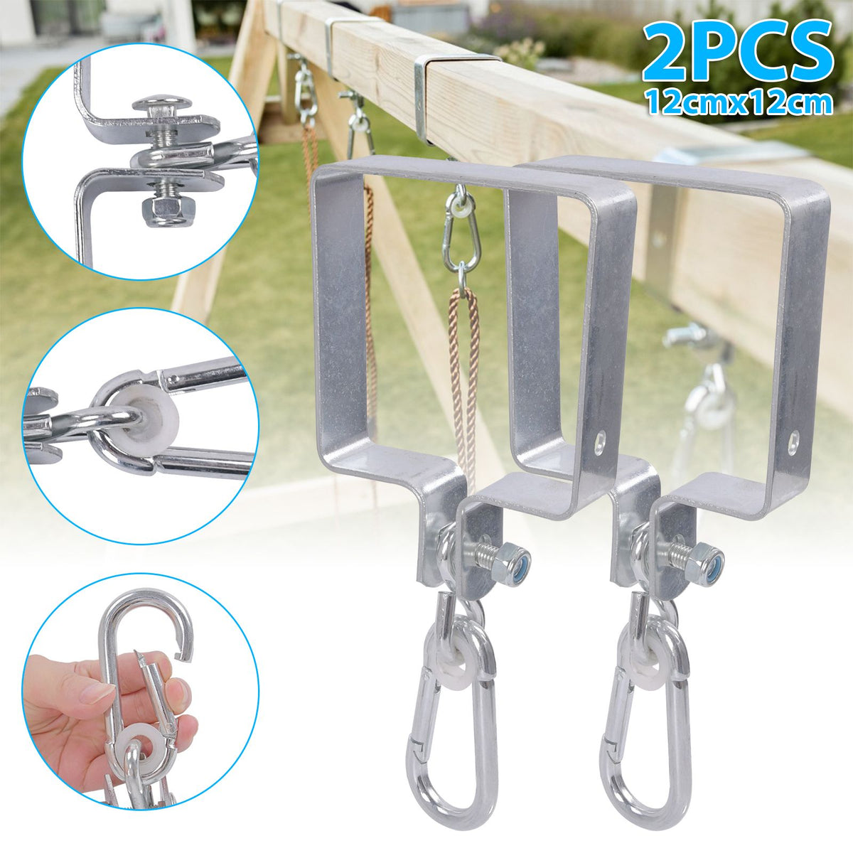 SWING HOOKS HANGERS (PAIR) galvanised steel