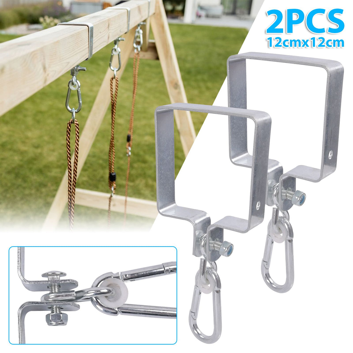 SWING HOOKS HANGERS (PAIR) galvanised steel