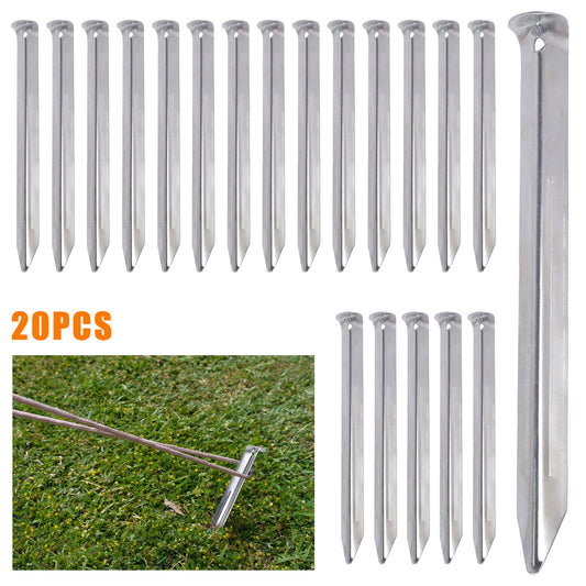 20 Stück Set Zeltheringe 22cm Heringe Erdnägel Bodennägel Zeltpflöcke
